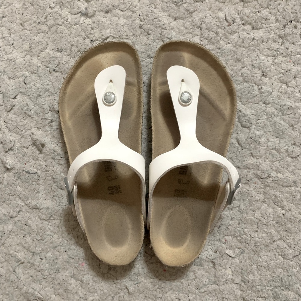 White thong sandals! Birkenstocks for the summer time!!
